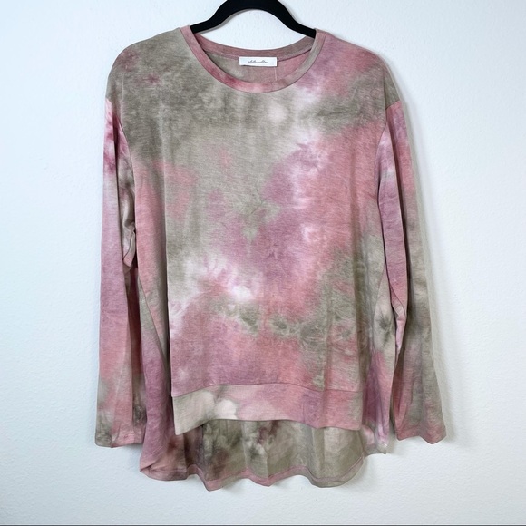 White Willow Tie-Dye Sweater Sz Large - Picture 1 of 12